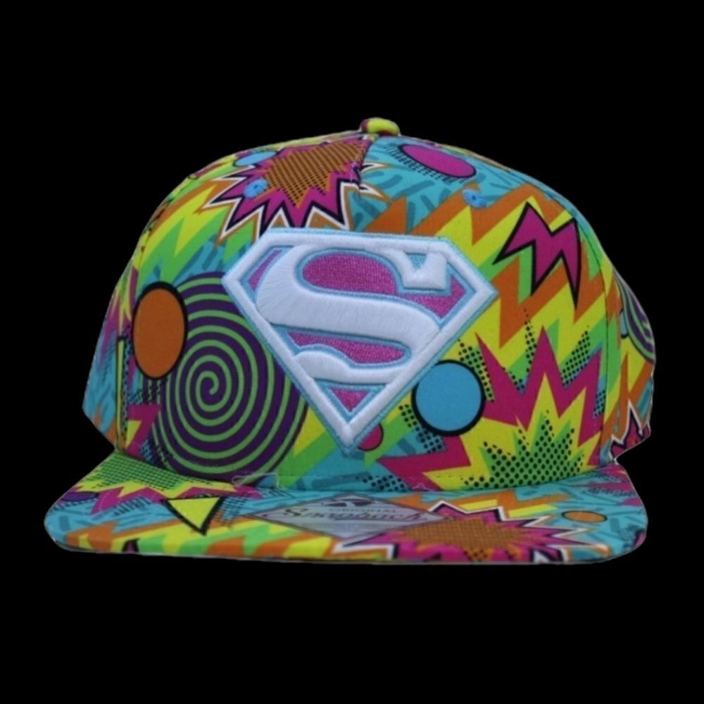 DC Comics Superman 90s Style Splash Style Colorful Snapback‎ - Picture 3 of 6